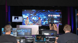 Frans Feldberg en Michiel Mosmans presenteren een data science tutorial vanuit de AI Arena