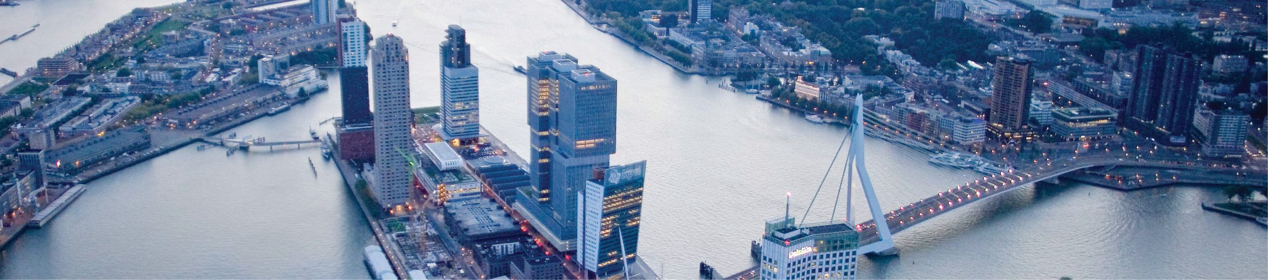 Rotterdam van boven gezien