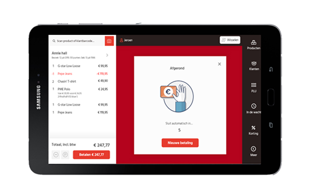 Valk Solutions tablet voorbeeld medewerkersportaal