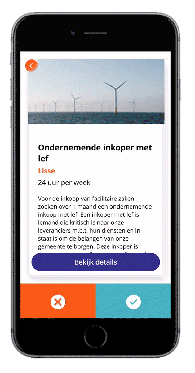 Elyze applicatie voorbeeld, verschillende potentiële rollen komen voorbij