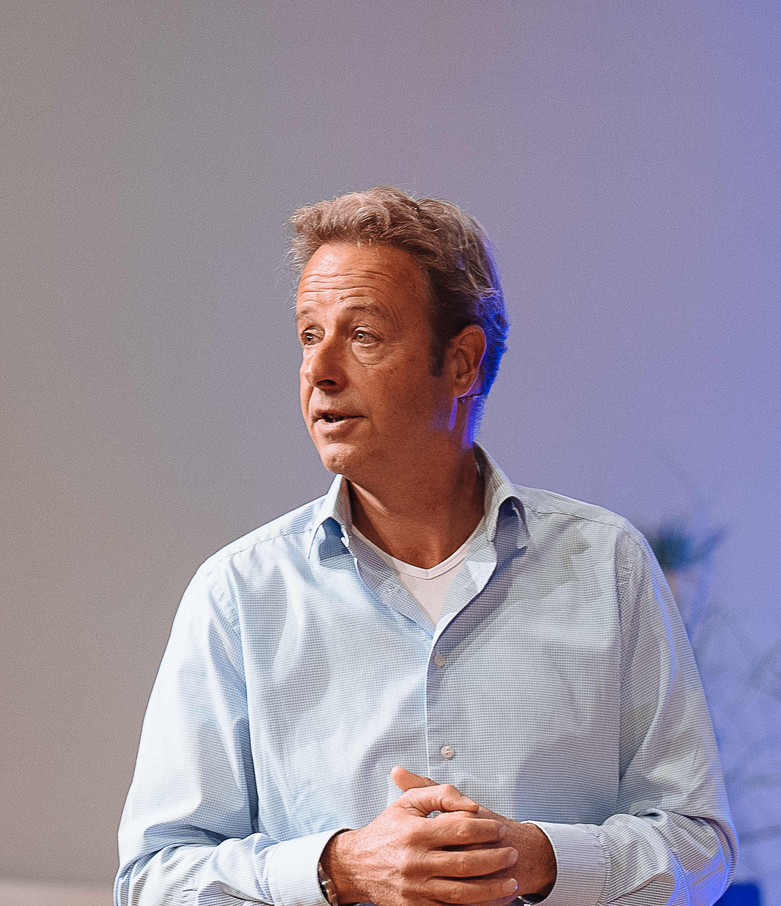 Jeroen van der Zande tijdens een presentatie