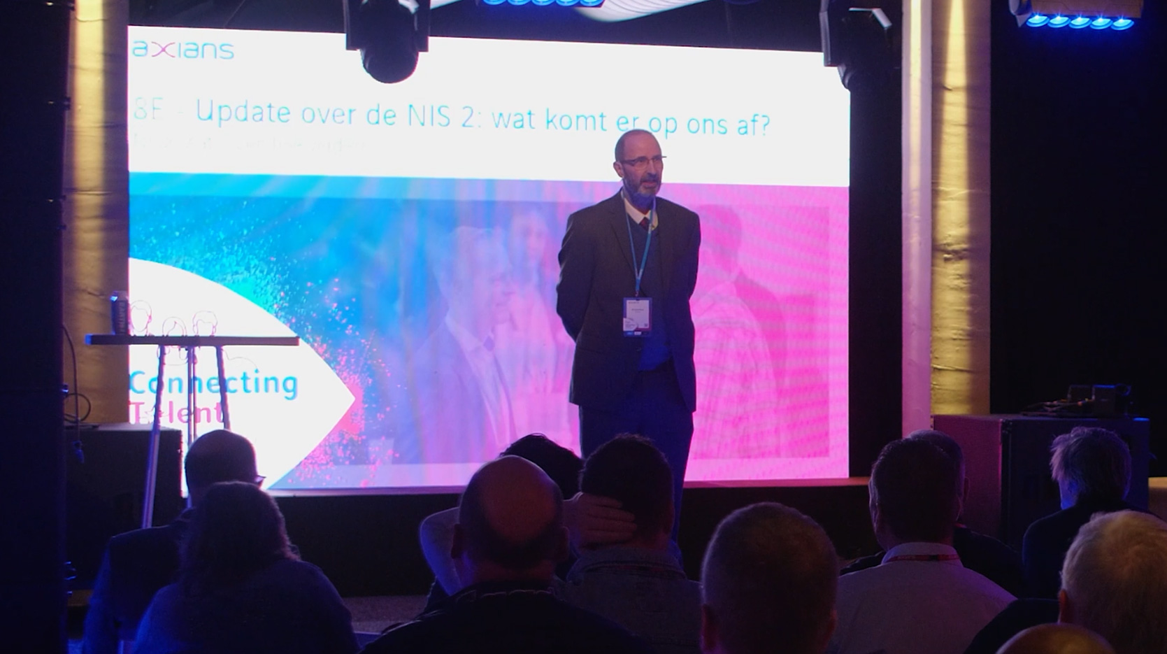 Foto van Axians collega van de presentatie tijdens Innovations to Success 2023