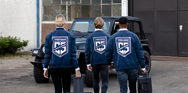 Axians Cyber Vodcast | Sfeerafbeelding campagne Cyber Squad ten behoeve van visuele aankleding website
