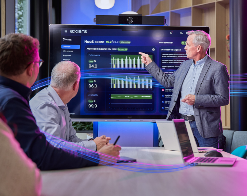 Man presenting insights